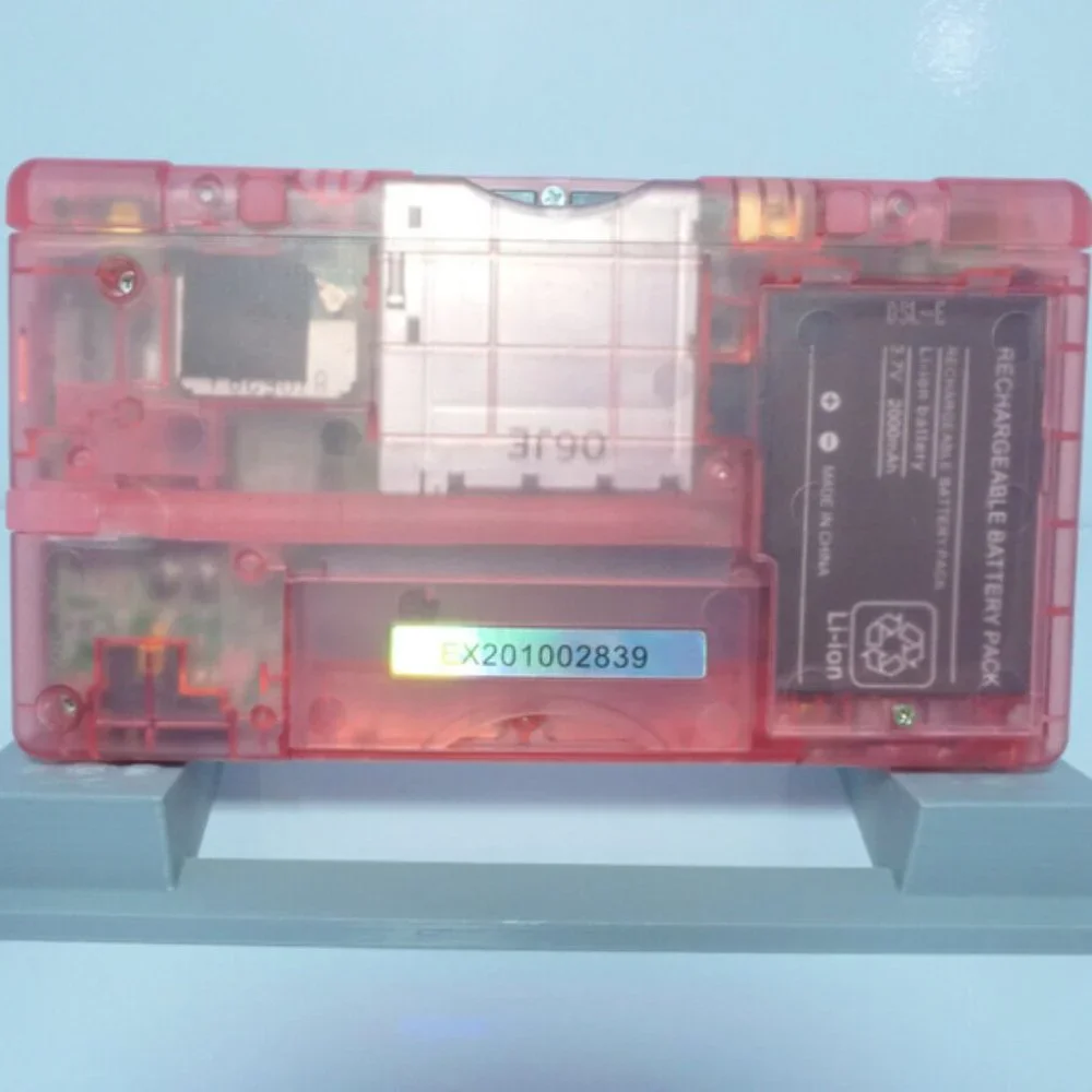 Nintendo DS Lite Transparent Clear Cherry Pink Handheld System with Charger